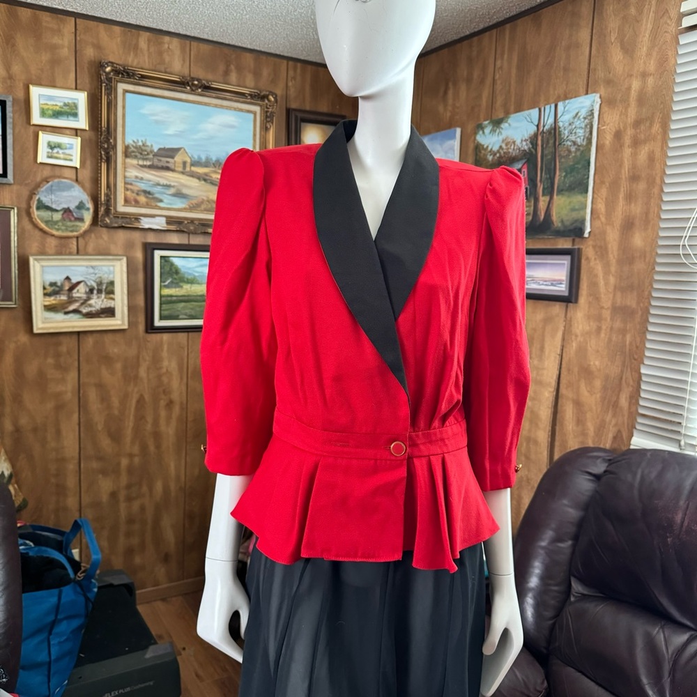 Vintage Peplum Style Blazer/Blouse